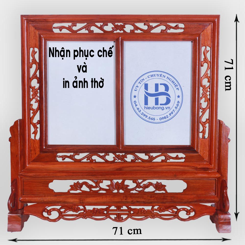 Khung Ảnh Thờ Kép Đôi Gỗ Hương 25X35Cm Đẹp Giá Rẻ Ở Hà Nội | Cửa Hàng Hiếu  Bằng