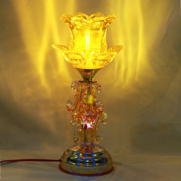Đèn thờ thủy tinh 1 bông Vàng 30cm Đẹp Giá Rẻ ở Hà Nội | Cửa hàng Hiếu Bằng