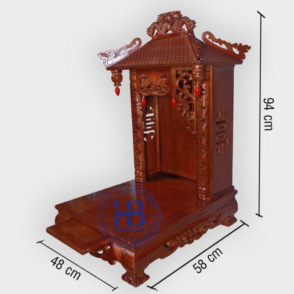 Bàn Thờ Thần Tài 4 Mái 48cm Đẹp Giá Rẻ ở Hà Nội | Cửa hàng Hiếu Bằng