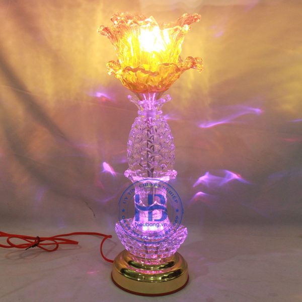 Đèn Thờ Led 1 Bông Thủy Tinh Trắng 42cm Đẹp Giá Rẻ ở Hà Nội | Cửa hàng Hiếu Bằng