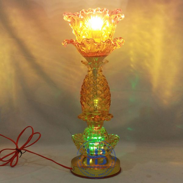 Đèn Thờ Led 1 Bông Thủy Tinh Vàng 42cm Đẹp Giá Rẻ ở Hà Nội | Cửa hàng Hiếu Bằng