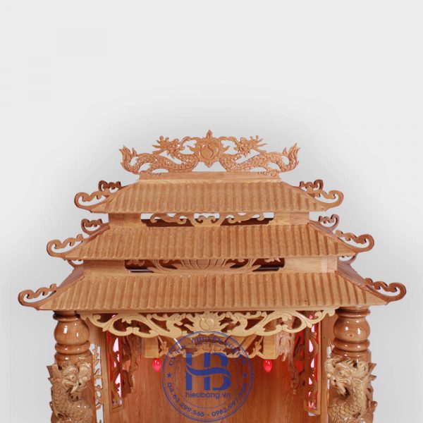 Bàn Thờ Thần Tài Cột Rồng Gỗ Pơmu Đẹp GIá Rẻ ở Hà Nội | Cửa hàng Hiếu Bằng