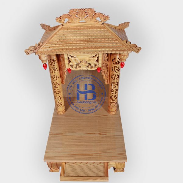 Bàn Thờ Thần Tài 4 Mái Gỗ Pơmu 48cm Đẹp Giá Rẻ ở Hà Nội | Cửa hàng Hiếu Bằng