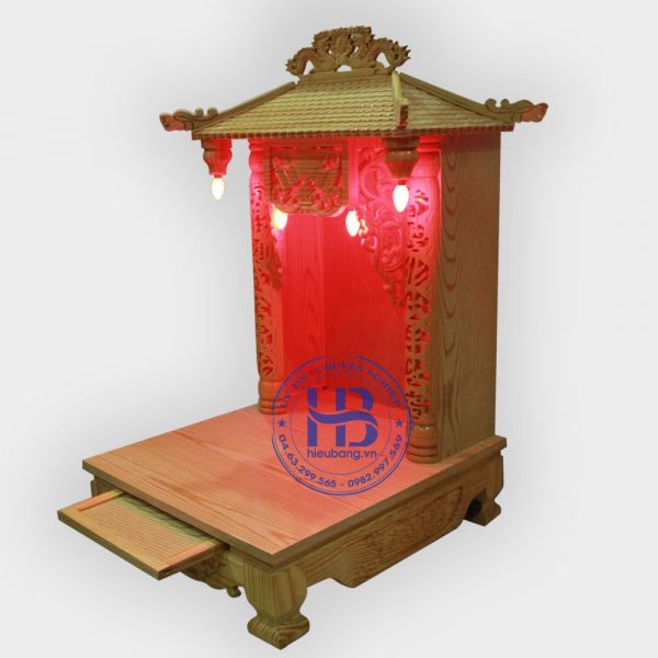Bàn Thờ Thần Tài 4 Mái Gỗ Pơmu 48cm Đẹp Giá Rẻ ở Hà Nội | Cửa hàng Hiếu Bằng