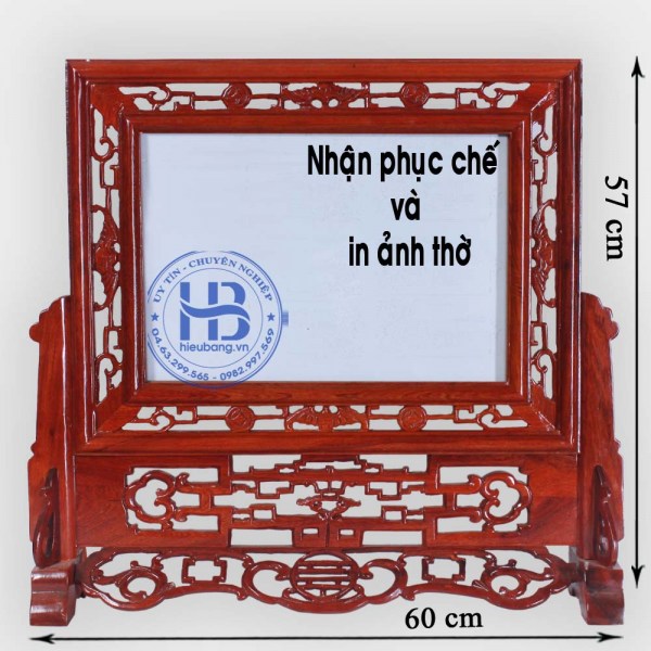 Khung Hình Thờ Đôi Gỗ Hương 40x25cm Cao Cấp Đẹp ở Hà Nội