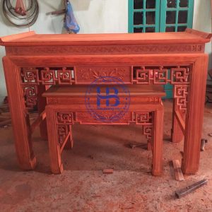Bàn thờ gỗ hương đỏ đẹp giá rẻ ở Hà Nội | Top 10 mẫu bàn thờ bán chạy | Cửa hàng Hiếu Bằng