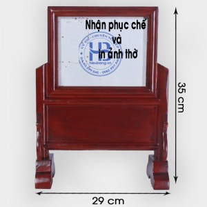 Khung ảnh thờ đôi gỗ Hương 15x21cm đẹp ở Hà Nội