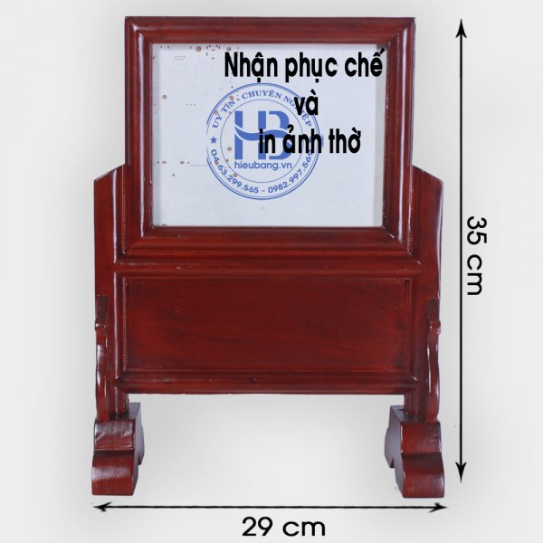 Khung ảnh thờ đôi gỗ Hương 15x21cm đẹp ở Hà Nội