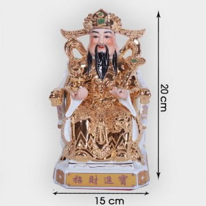 Ông thần tài phát lộc vàng kim cao cấp 20cm đẹp ở Hà Nội