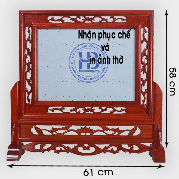 Khung Ảnh Thờ Đôi Gỗ Hương 40x30cm Đẹp tại Hà Nội