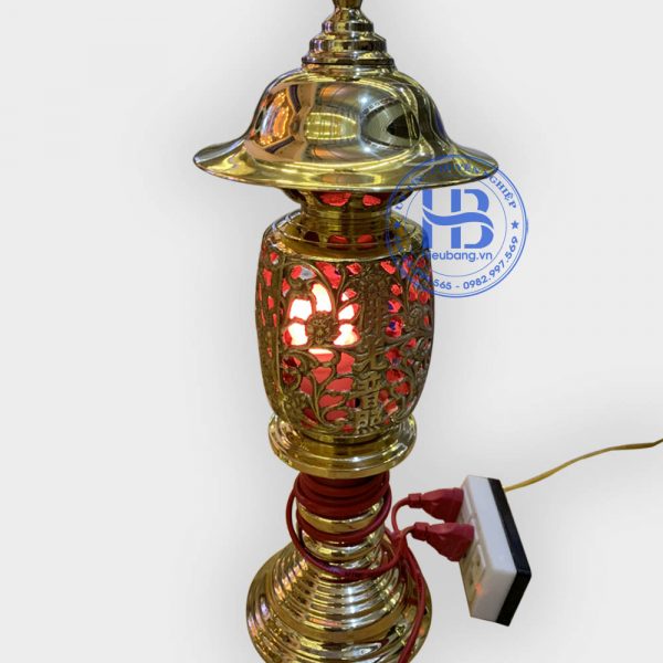 Đèn thờ bằng Đồng cao 42cm đẹp giá rẻ ở Hà Nội