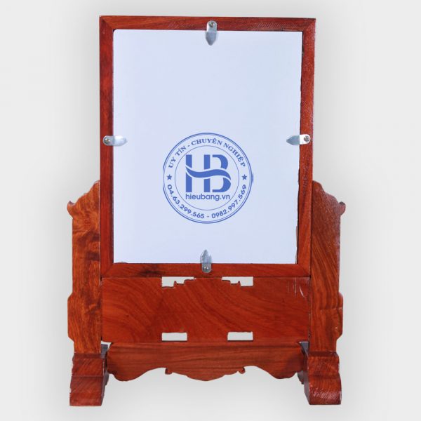Khung ảnh thờ gỗ hương đục chân nền 20x25cm đẹp giá rẻ ở Hà Nội