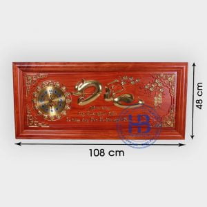 Đồng hồ tranh gỗ Hương chữ Đức 48x108cm đẹp giá rẻ ở Hà Nội