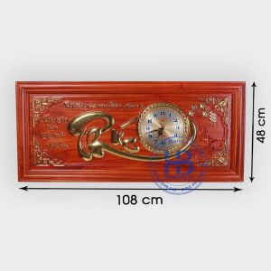 Đồng hồ tranh gỗ Hương chữ Phúc đẹp giá rẻ ở Hà Nội