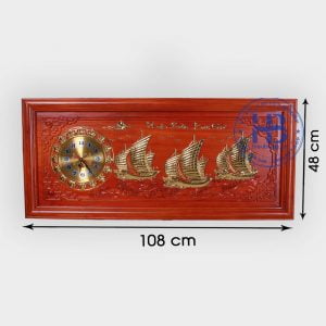 Đồng hồ tranh gỗ Hương Thuận Buồm Xuôi Gió 48x108cm đẹp giá rẻ ở Hà Nội