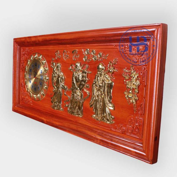 Đồng hồ tranh gỗ Hương Phúc Lộc Thọ 108cm đẹp giá rẻ ở Hà Nội