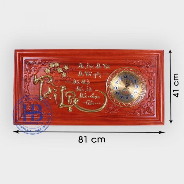 Tranh đồng hồ chữ Tài Lộc 41x81cm đẹp giá rẻ ở Hà Nội