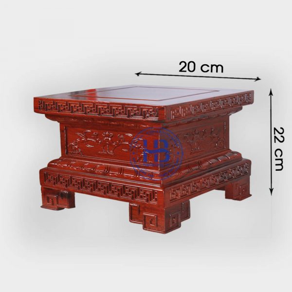 Đế vuông gỗ Hương chiện Sen đẹp giá tốt tại Hà Nội