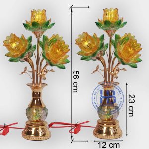 Đèn bình hoa sen 5 bông Vàng 56cm cao cấp đẹp giá rẻ tại Hà Nội