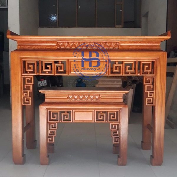 Bàn thờ bằng gỗ Sồi HB-C08 Đẹp Giá Tại Xưởng ở Hà Nội