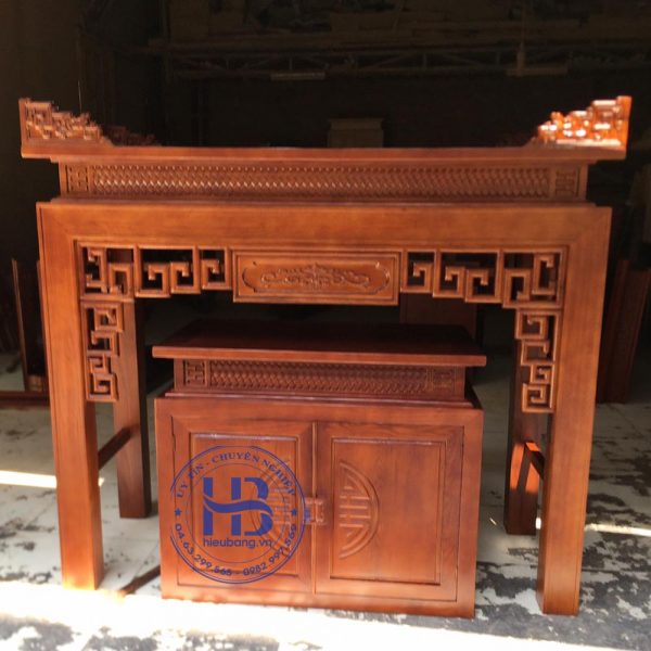 Bàn thờ bằng gỗ Sồi HB-T11 đẹp giá Gốc tại Hà Nội