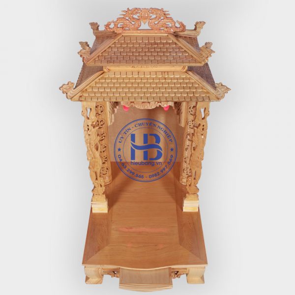 Bàn thần tài mái chùa cột Hạc 48cm đẹp giá rẻ Hà Nội