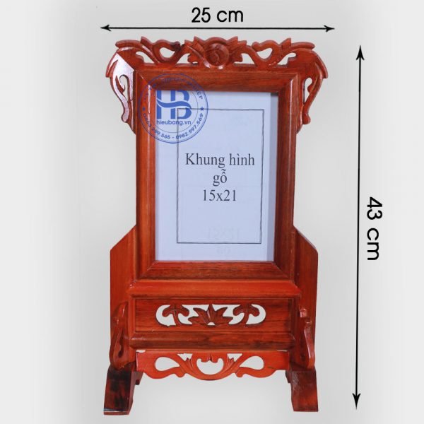 Khung ảnh thờ gỗ Gụ 15x21cm đẹp giá rẻ tại Hà Nội