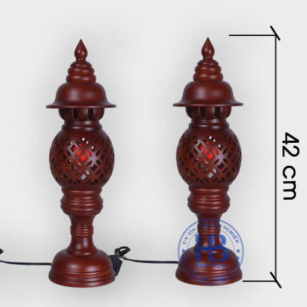 Đèn thờ gỗ sà cừ 42cm đẹp giá rẻ tại Hà Nội