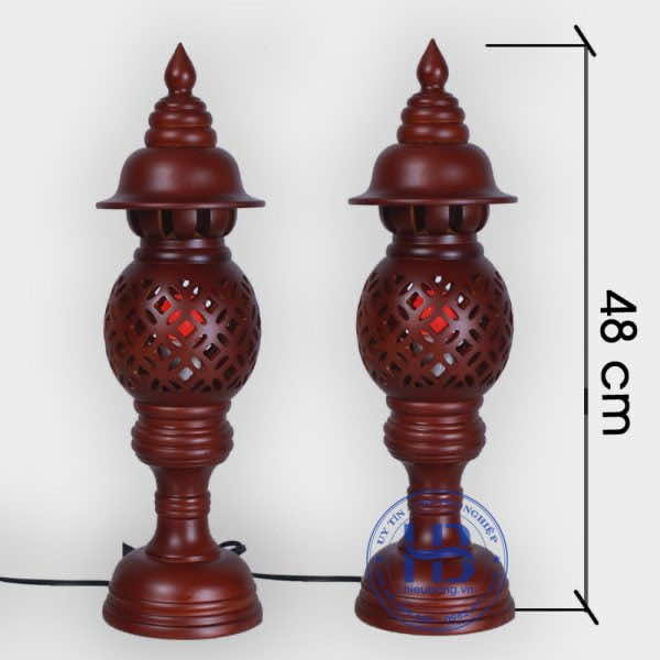 Đèn thờ gỗ sà cừ 48cm đẹp giá rẻ tại Hà Nội
