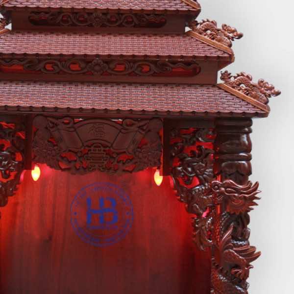Bàn thờ thần tài gỗ lát Hương 81cm cao cấp tại Hà Nội