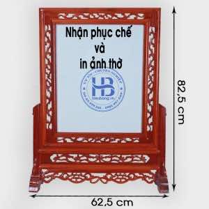 Khung Ảnh Thờ 35x50cm Kép Hoa Gỗ Hương Cao Cấp Tại Hà Nội