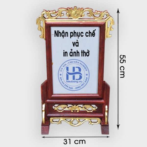 Khung Ảnh Thờ Gỗ Hương Dát Vàng 20x30cm Đẹp Giá Tốt tại Hà Nội