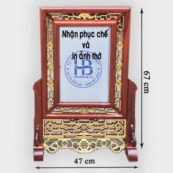 Khung Ảnh Thờ Kép Rơi Dát Vàng gỗ Hương 20x30cm tại Hà Nội