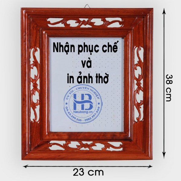 Khung ảnh thờ kép treo gỗ Hương 20x25 cao cấp hàng đẹp tại Hà Nội