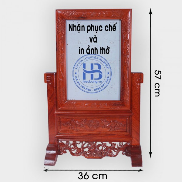 Khung ảnh thờ gỗ Hương cao cấp 20x30cm đẹp tại Hà Nội