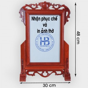 Khung ảnh thờ gỗ Hương chân thấp 20x30cm ở Hà Nội
