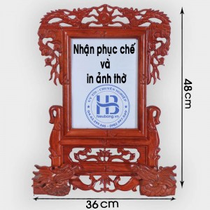 Khung ảnh thờ gỗ Hương chân rồng 18x24cm đẹp giá rẻ ở Hà Nội