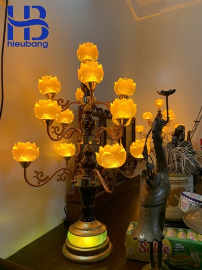 Đèn thờ lưu ly 13 bông cao cấp đẹp giá rẻ ở Hà Nội