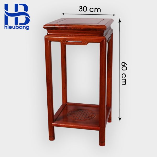 Đôn Vuông Gỗ Hương Chân Tròn mặt 30cm, cao 60cm hàng đẹp ở Hà Nội