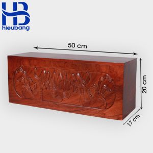 Đế Kê Đồ Thờ Gỗ Hương 50x20x17cm Chạm Hoa Sen ở Hà Nội